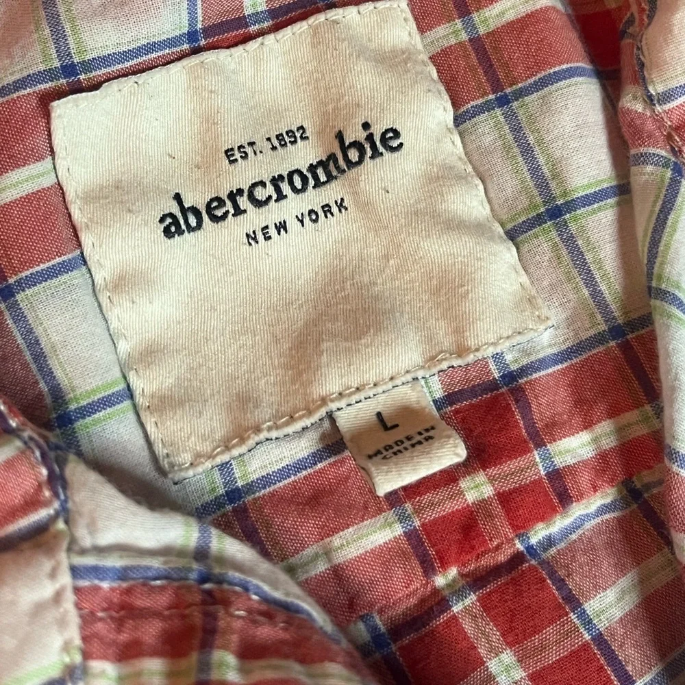 Abercrombie‎ Kids Size XS Vintage Y2K Button Up Plaid Shirt